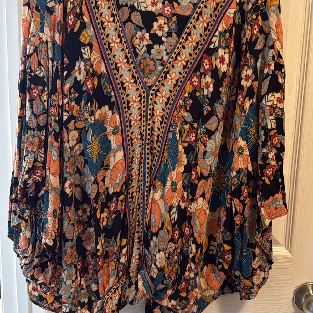 Floral V-Neck Women's Top